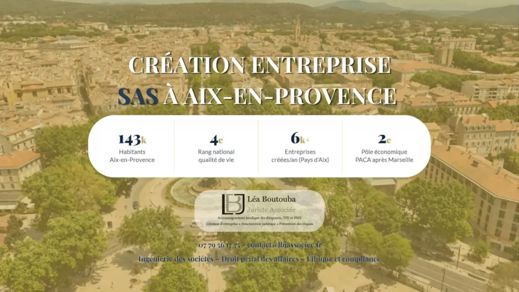 Bureaux de start-up et création d'entreprise SAS à Aix-en-Provence par le cabinet LBJ Associée.