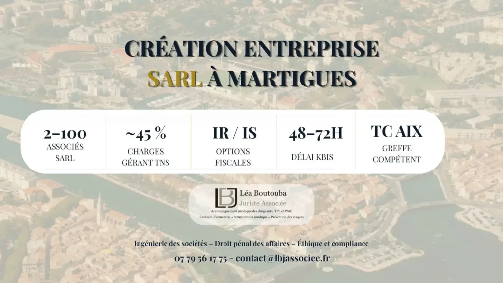 Création entreprise SARL à Martigues : Sécurisez votre activité en famille