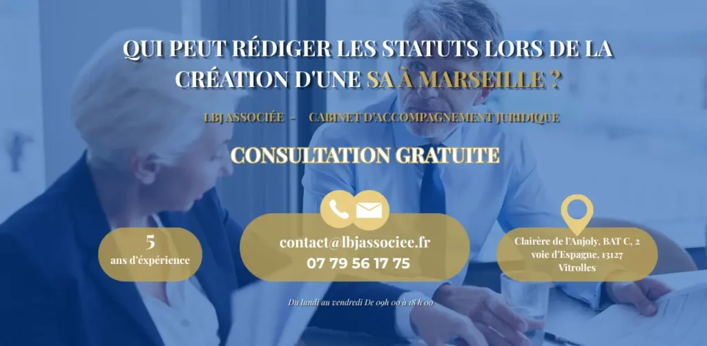 Qui peut rédiger les statuts lors de la création d’une SA à Marseille ?